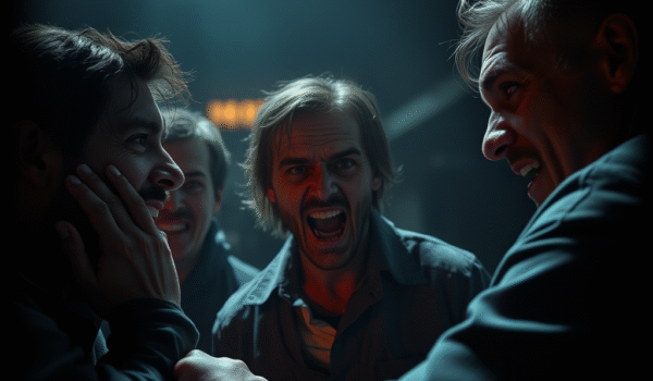 Head Above Water movie scene showing dark comedy and horror elements with main cast