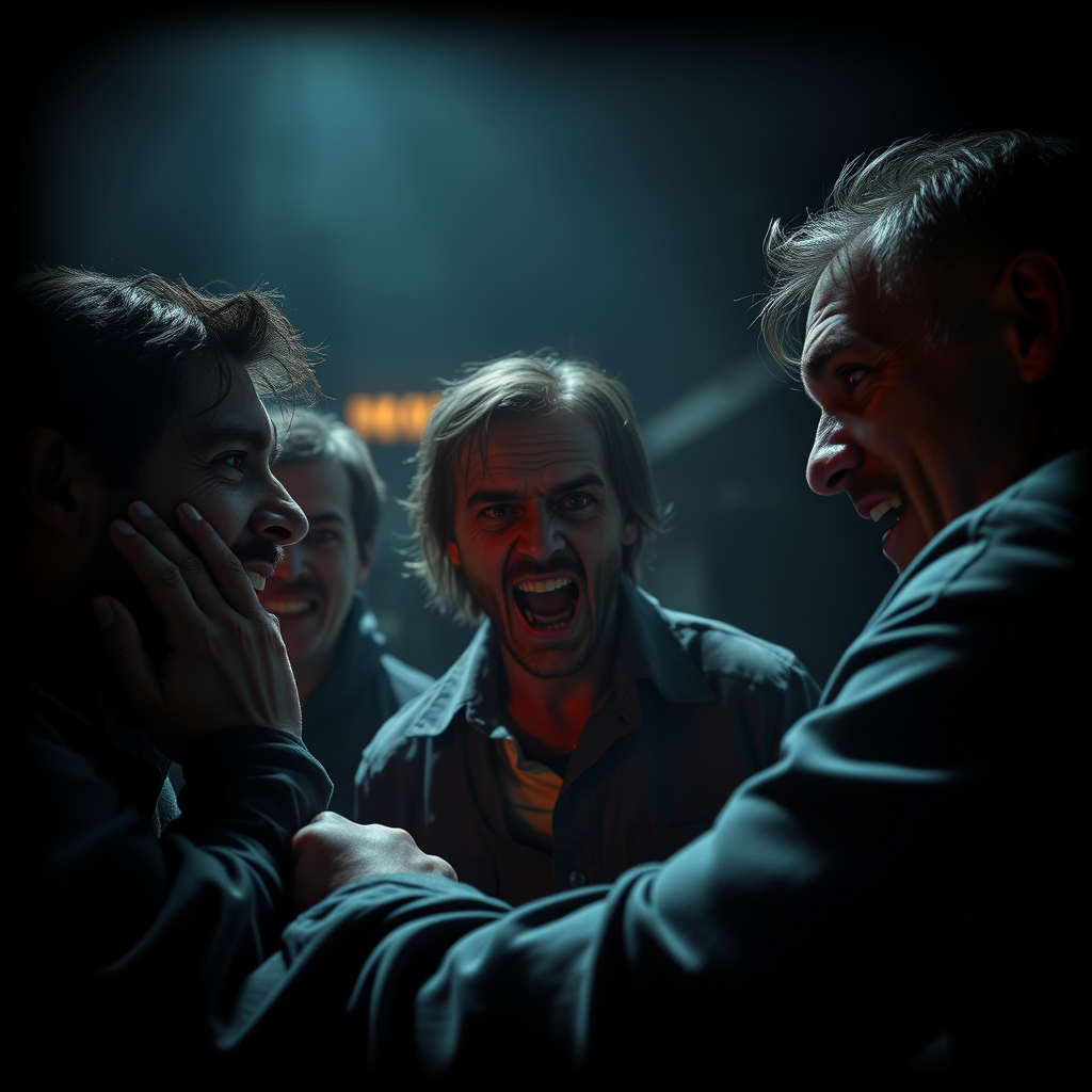 Head Above Water movie scene showing dark comedy and horror elements with main cast