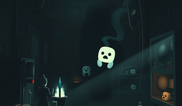 Marshmallow 2025 movie scene combining scientific equipment and horror elements