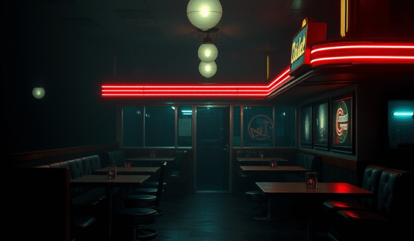 Phasmophobia Nell’s Diner map featuring a dark and scary American diner environment
